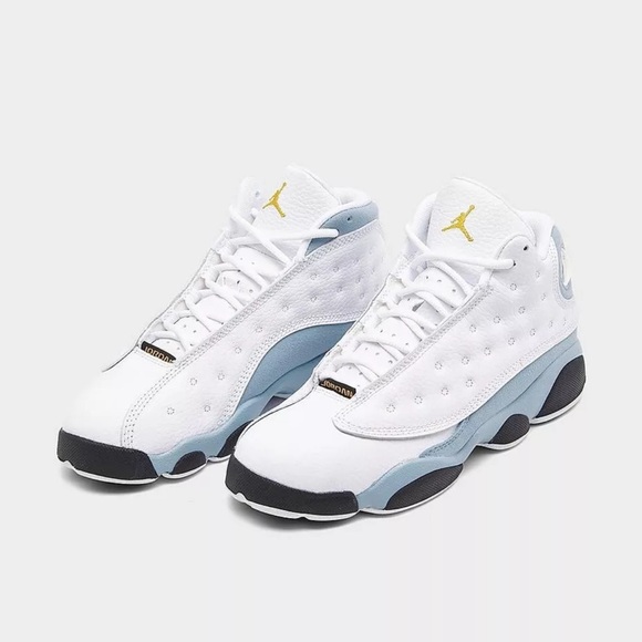 NIB Little Kid's Jordan 13 Retro White/Yellow Ochre-Blue Grey